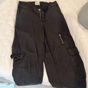 BDG Black Wide-Leg Cargo Pants